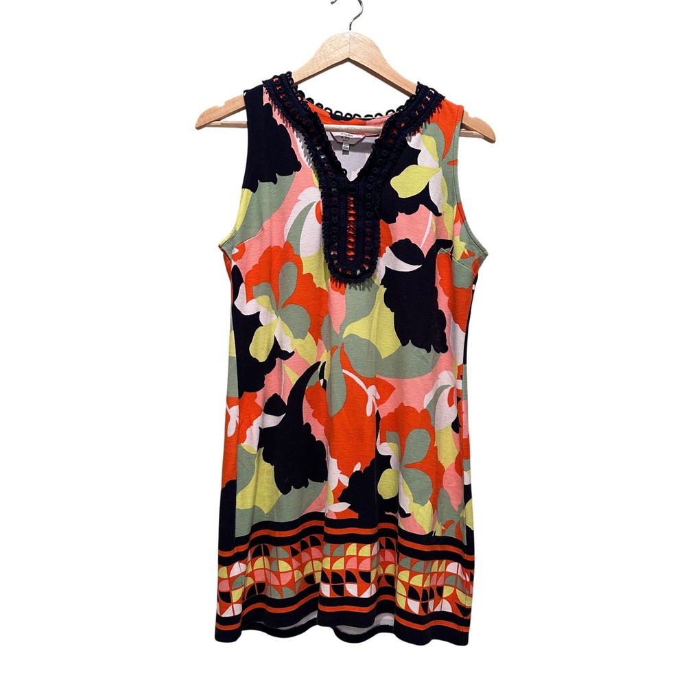 Crown & Ivy Sleeveless Colorful Tank Mini Dress Size Petite Small Tropical Boho